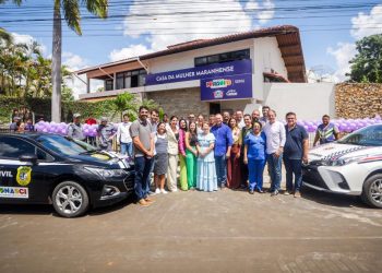 Brandão e Camarão inauguram 4 grandes obras em Caxias ao lado do prefeito Fábio Gentil.