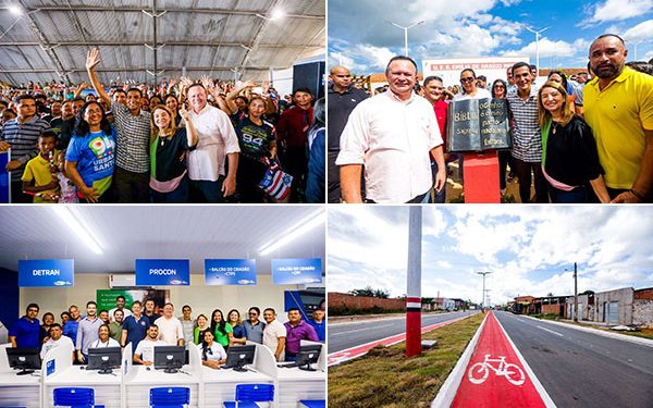 Urbano Santos/MA: Prefeito Clemilton e Brandão entregam obras nos 94 anos de aniversário de Urbano Santos.