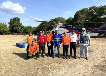 Helicóptero do Porto do Itaqui teve papel importante no incêndio dos vagões da Vale.