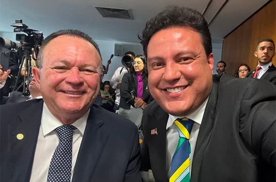Brandão e Camarão: Presentes na sabatina de Flávio Dino.