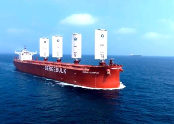 Vale recebe em PDM o navio com velas rígidas Berge Olympus