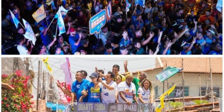 Grandes carreatas e caminhadas demonstram crescimento de Duarte na reta final da campanha