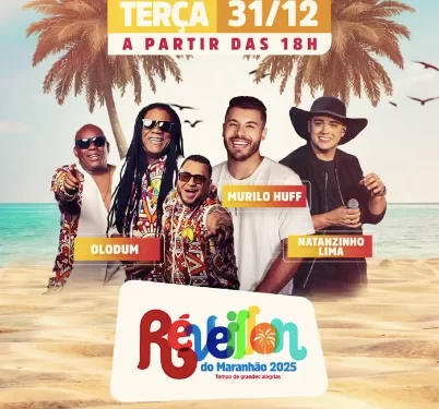 Murilo Huff, Olodum e Natanzinho Lima no Réveillon do MA