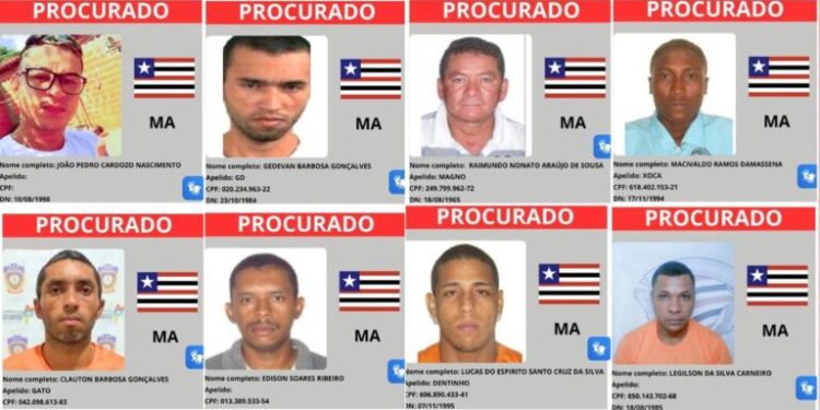 Nova lista com 216 criminosos mais procurados do Brasil inclui oito maranhenses