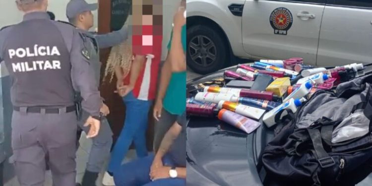 Perseguição termina com dupla presa após furto na Drogasil, no Renascença