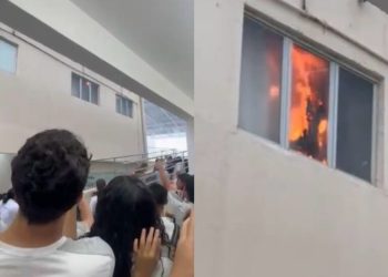 Urgente!! Princípio de incêndio na Escola Literato em São Luís assusta alunos e mobiliza evacuação