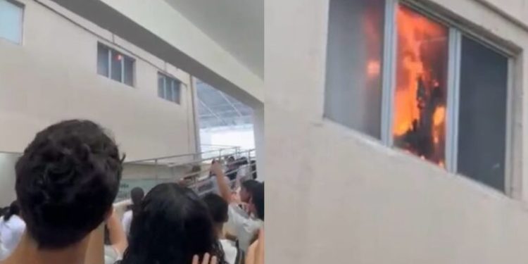 Urgente!! Princípio de incêndio na Escola Literato em São Luís assusta alunos e mobiliza evacuação