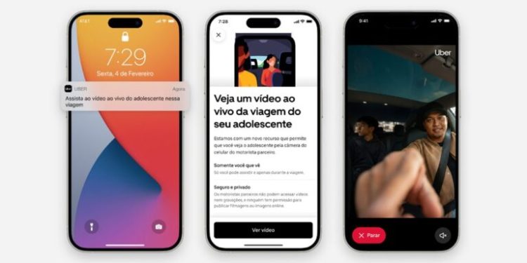 Uber lança recurso de vídeo ao vivo para aumentar segurança de adolescentes em viagens